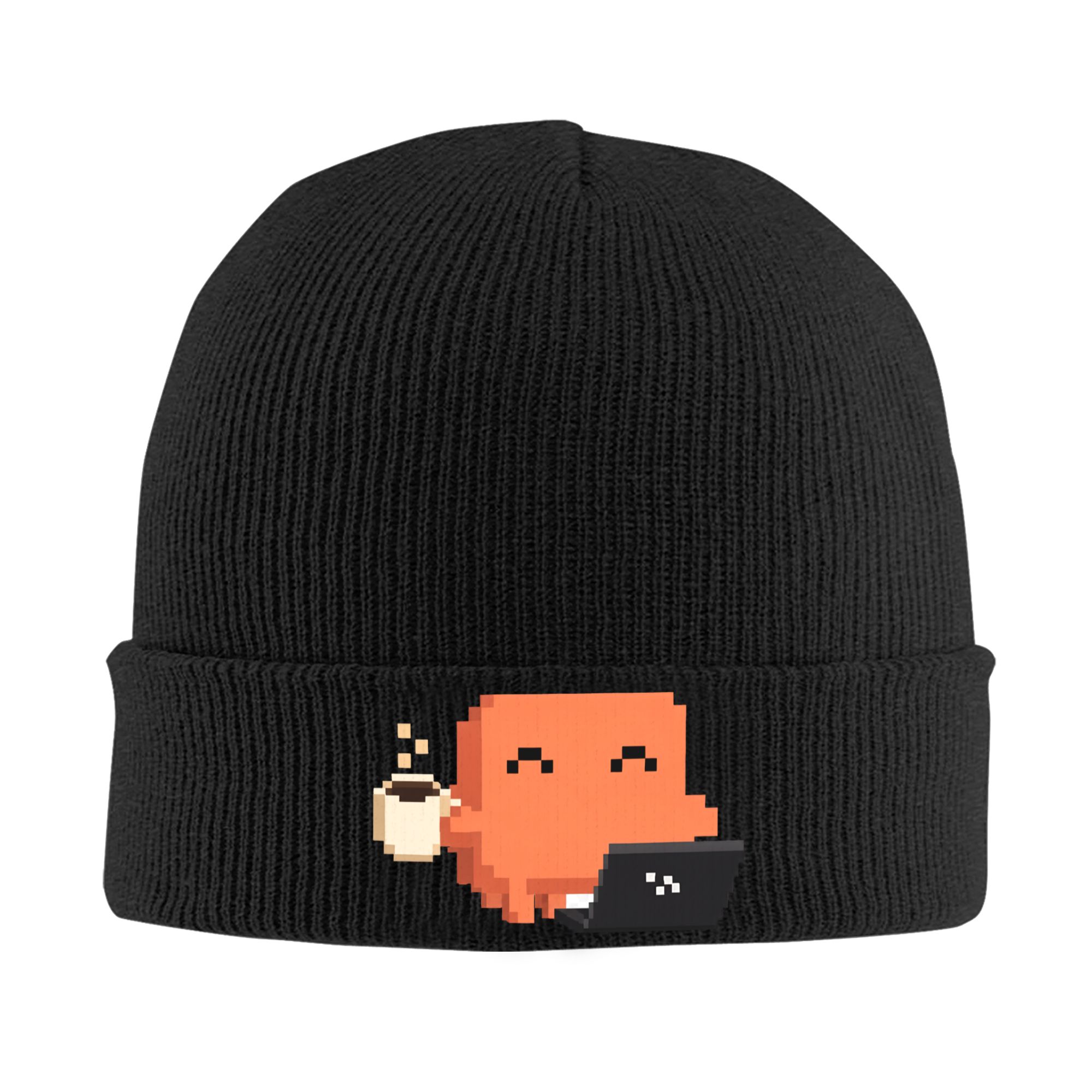 Beanie Cuffed Knit - Gorro de punto acanalado con puño